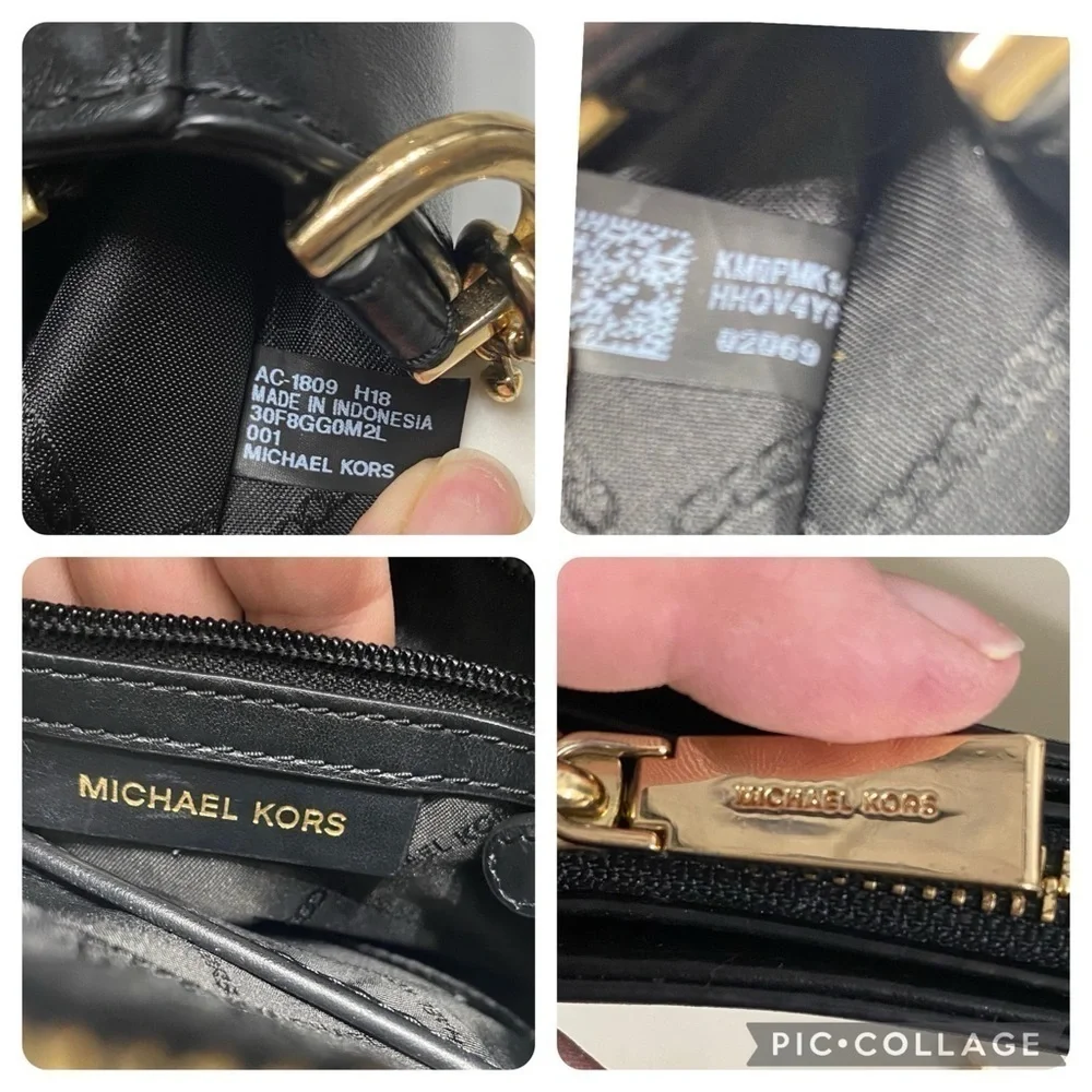 MICHAEL KORS Gloria Soft Leather Front Pocket Black Crossbody - Picture 10 of 17